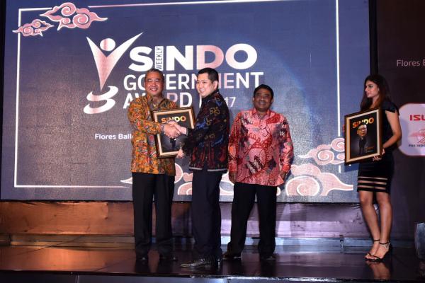 Menteri Desa, Pembangunan Daerah Tertinggal, dan Transmigrasi (Mendes PDTT), Eko Sandjojo, saat menghadiri Sindo Weekly Government Award 2017 di Jakarta, Senin (3/4). (Ist)