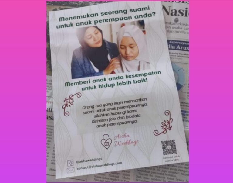 TANGKAP…! Jasa Perkawinan Anak Aisha Weddings adalah Kejahatan Terhadap Anak dan Perempuan