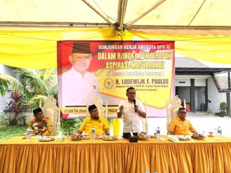 PASTIKAN GEH…! Serap Partisipasi Rakyat, Letjend TNI (Purn) H. Lodewijk F. Paulus Pastikan Kemenangan Golkar 2024 Di Lampung