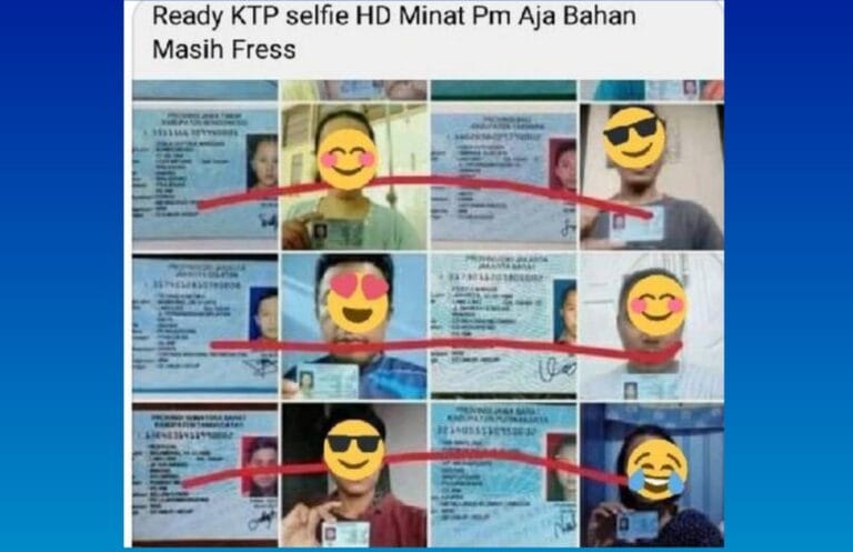 TANGKAP…! Marak Penjualan Foto Selfie Pegang KTP, Kominfo Langsung Telusuri