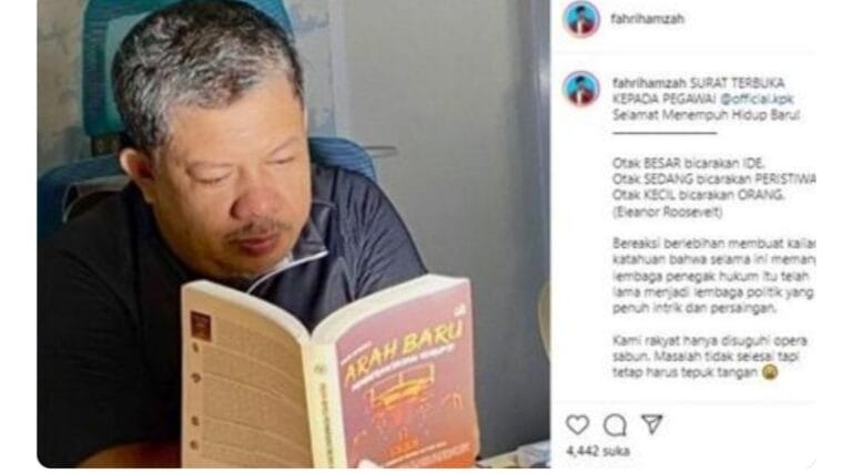 BONGKAR…! Blejeti Novel Baswedan cs, Fahri Hamzah: Reaksi Berlebihan Membuat Kalian Ketahuan