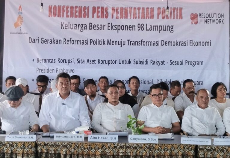 WUJUDKAN DEMOKRASI EKONOMI..! Eksponen Reformasi 1998 Lampung Dukung Program Strategis Prabowo